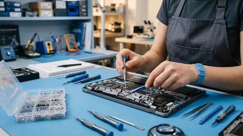 Mersin laptop menteşe ve kasa tamiri sırasında açık cihaz onarımı