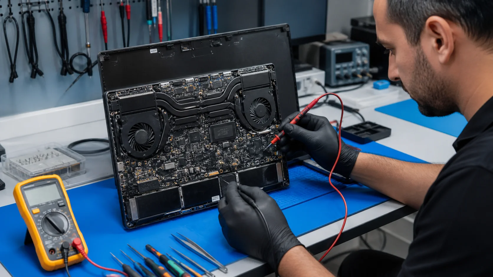 Mersin Monster laptop soğutma ve anakart arıza teşhisi