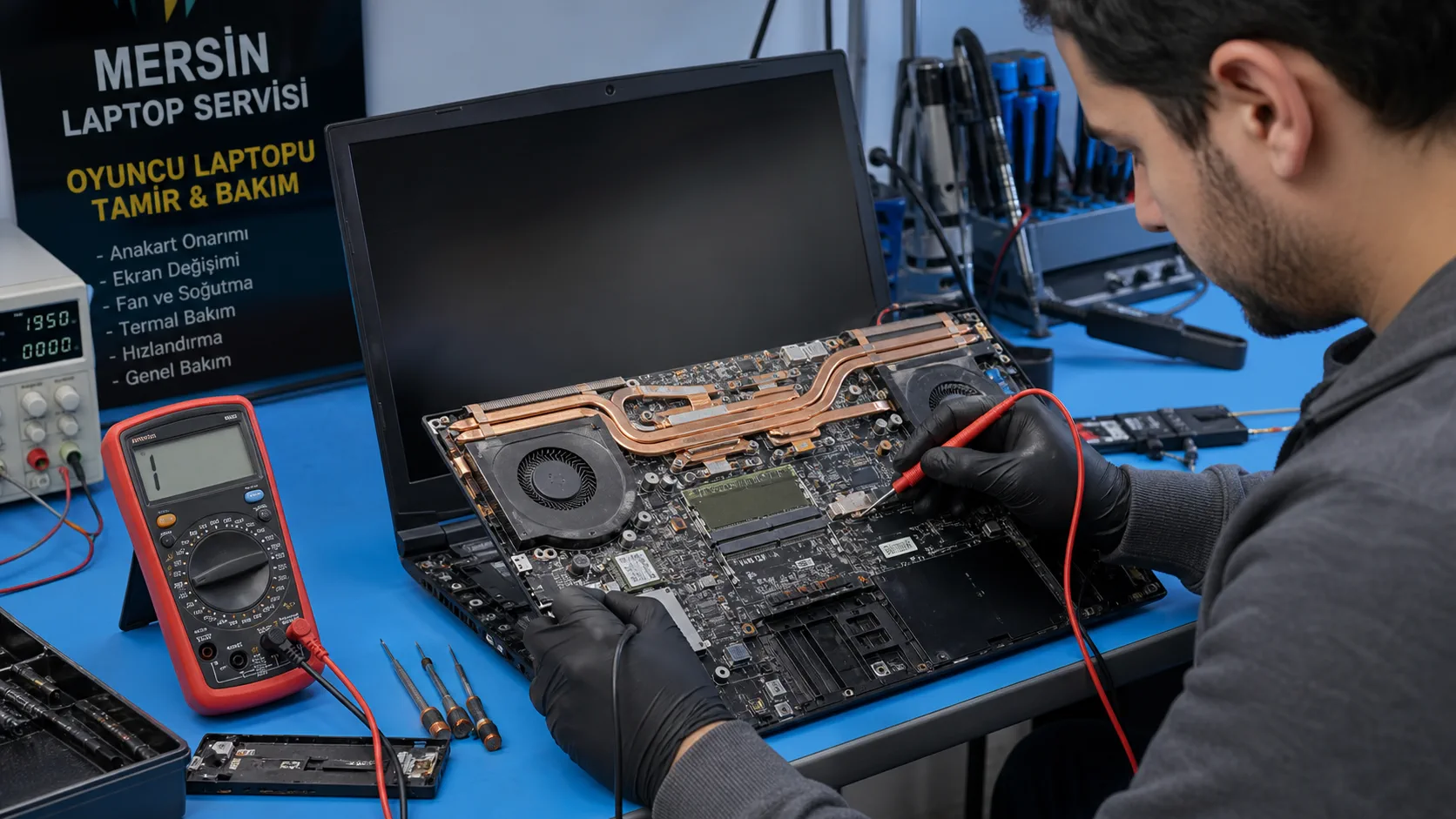 Mersin MSI laptop anakart ve soğutma sistemi tamiri