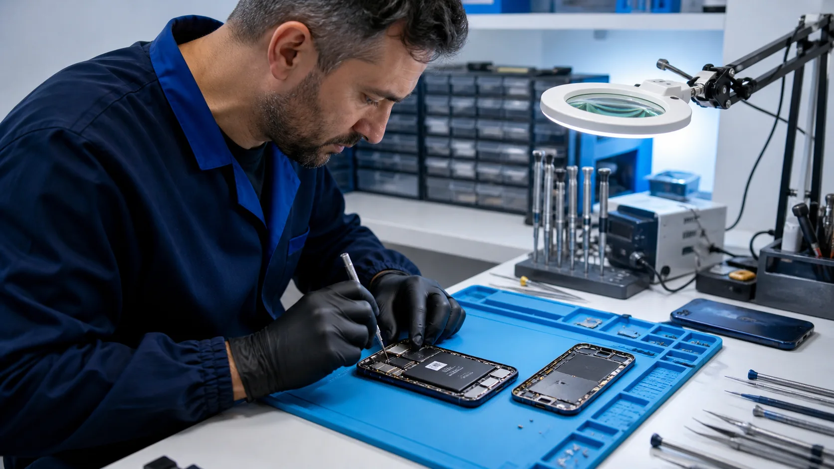 Mersin Oppo telefon tamiri için açılmış cihaz ve hassas servis işlemi