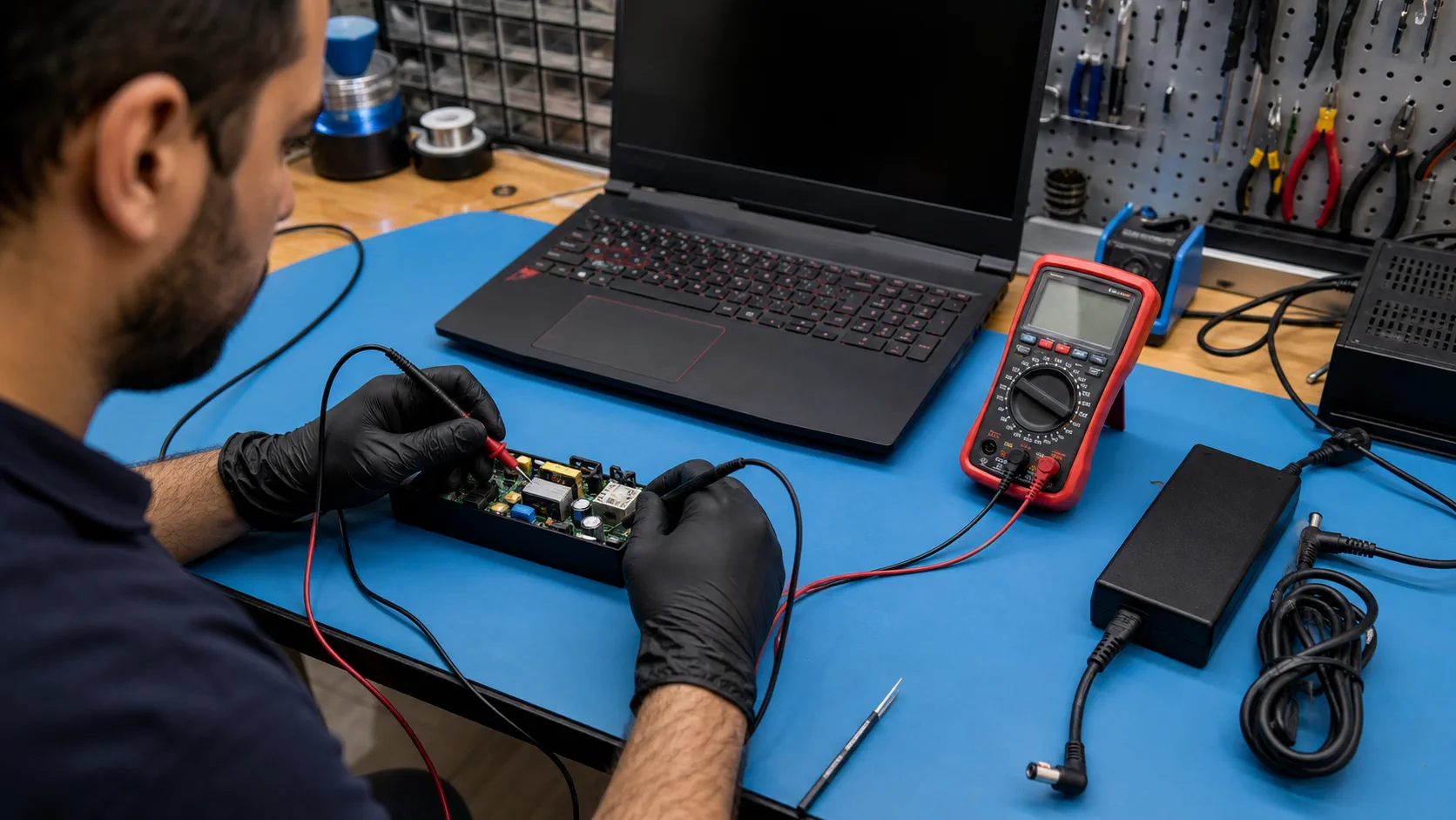 Mersin oyuncu laptop adaptör ve şarj devresi tamiri