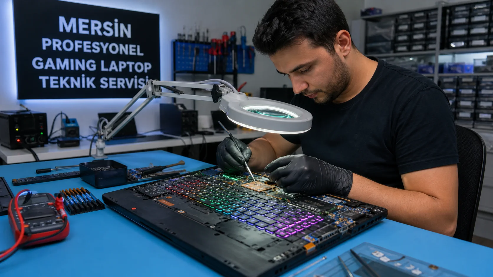 Mersin oyuncu laptop RGB klavye tuş ve devre onarımı
